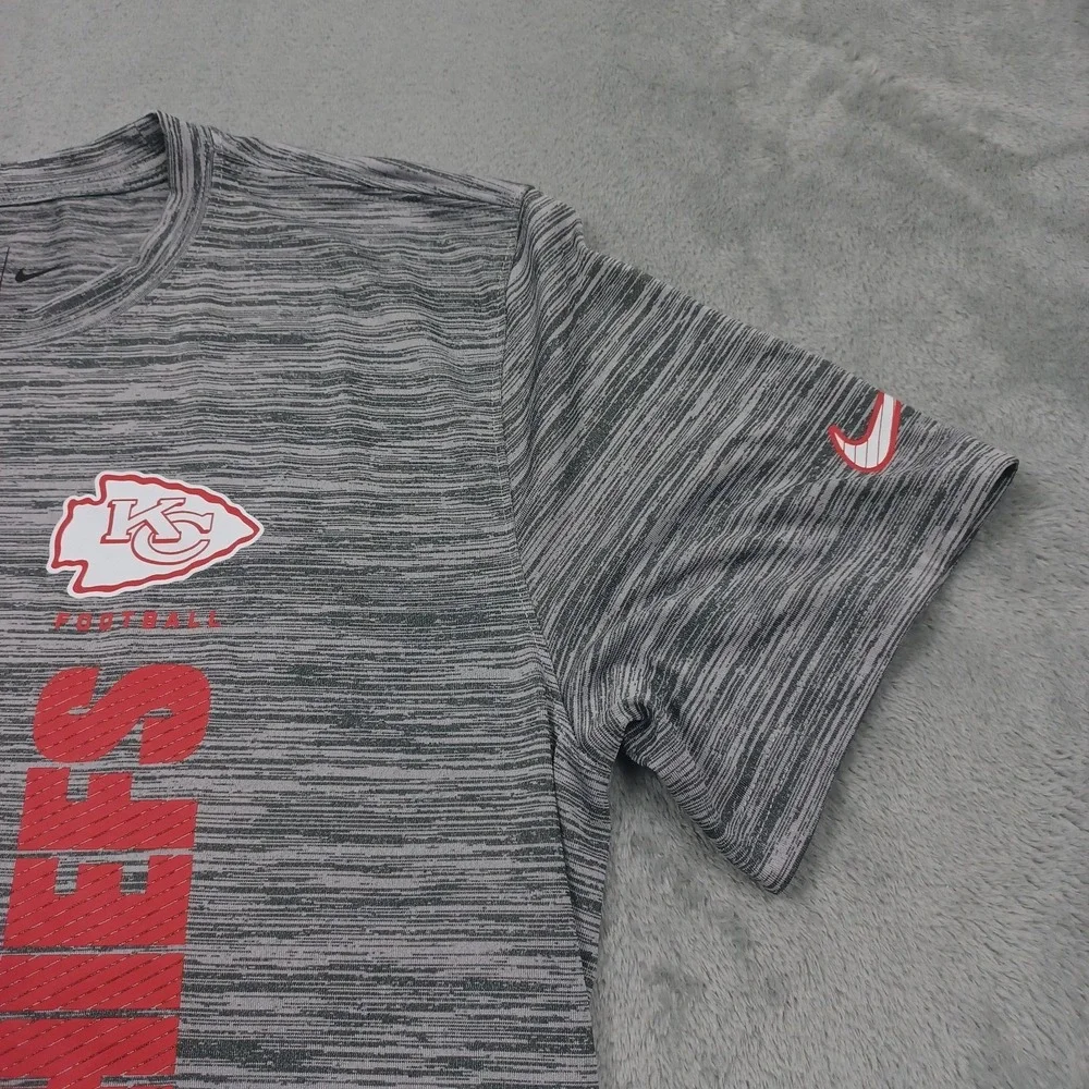 Kansas City‎ Chiefs Shirt Womens Medium Gray Nike NFL Football